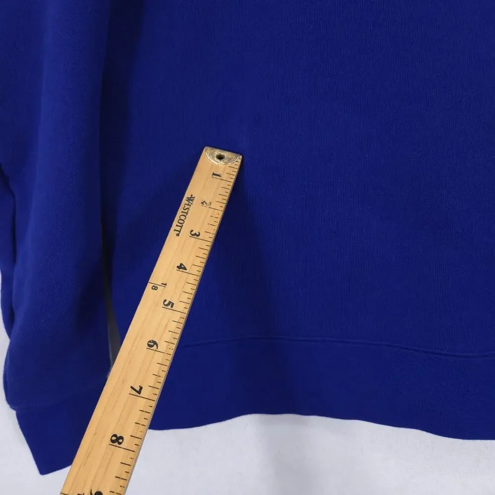 Nike Sweatshirt Mens M Blue Track‎ & Field Crew Neck Zip Pocket Ventilated Back